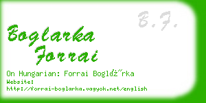 boglarka forrai business card